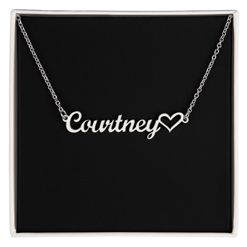 Heart Name Necklace - Personalize