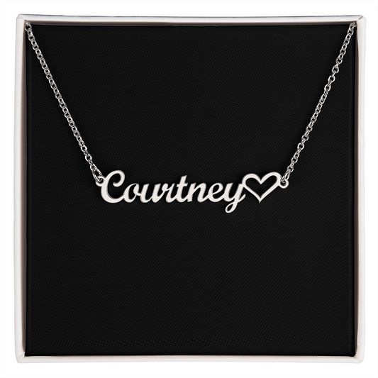 Heart Name Necklace - Personalize