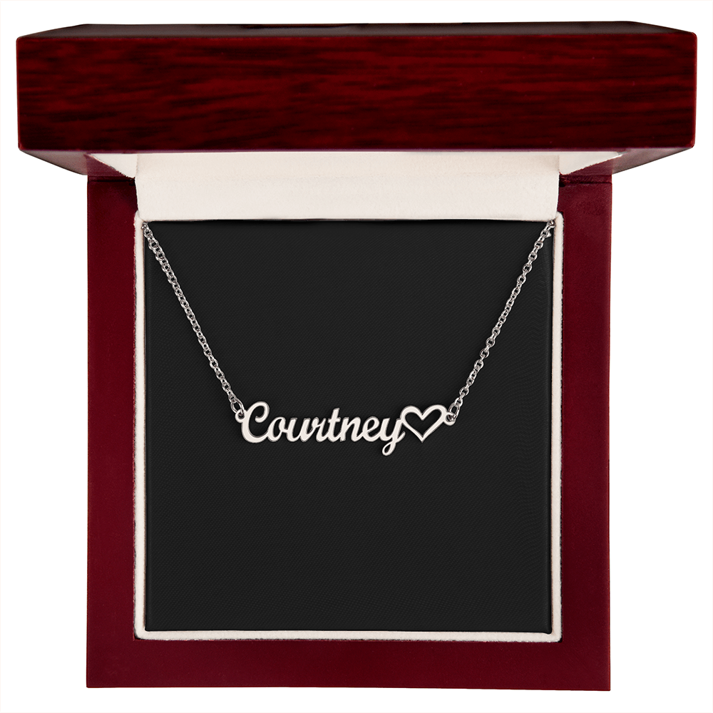 Heart Name Necklace - Personalize