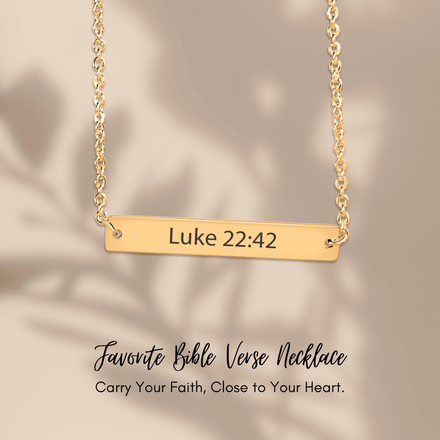 Bible Verse Horizontal Bar Necklace