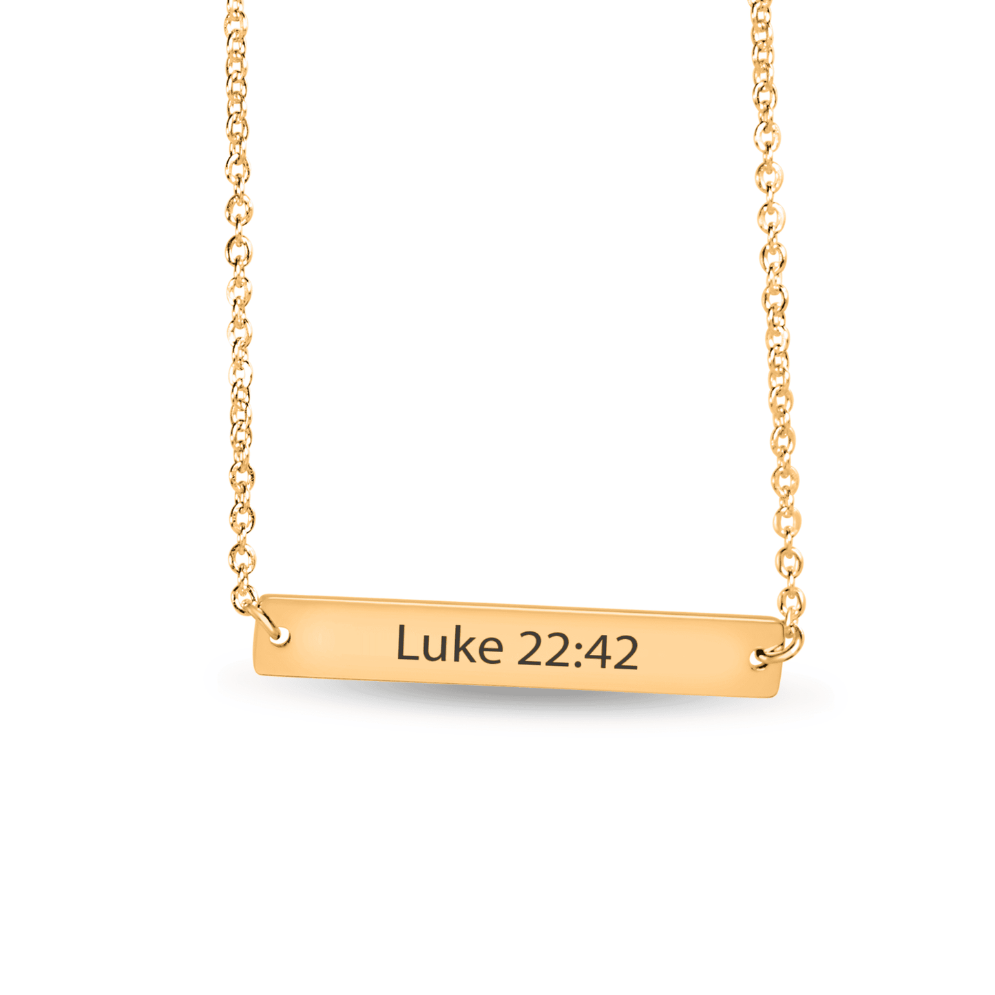 Bible Verse Horizontal Bar Necklace