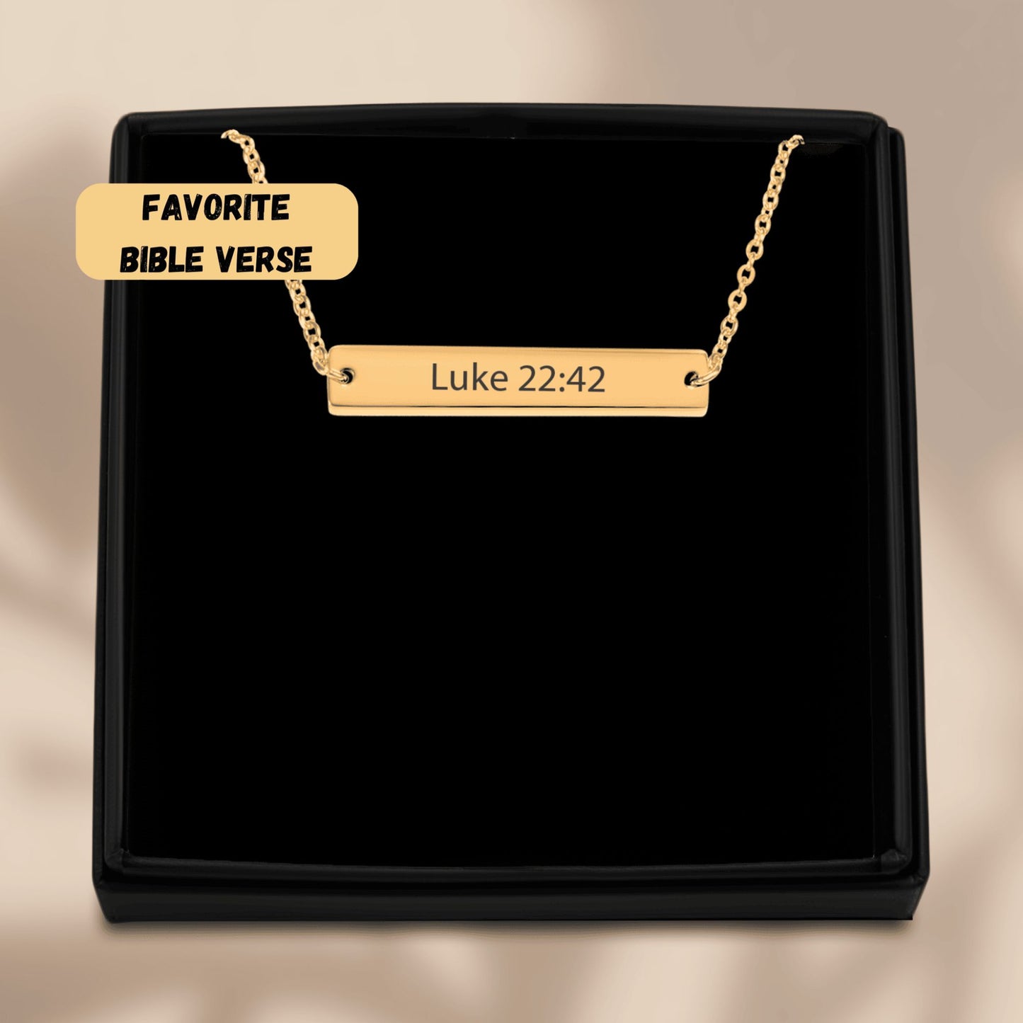 Bible Verse Horizontal Bar Necklace